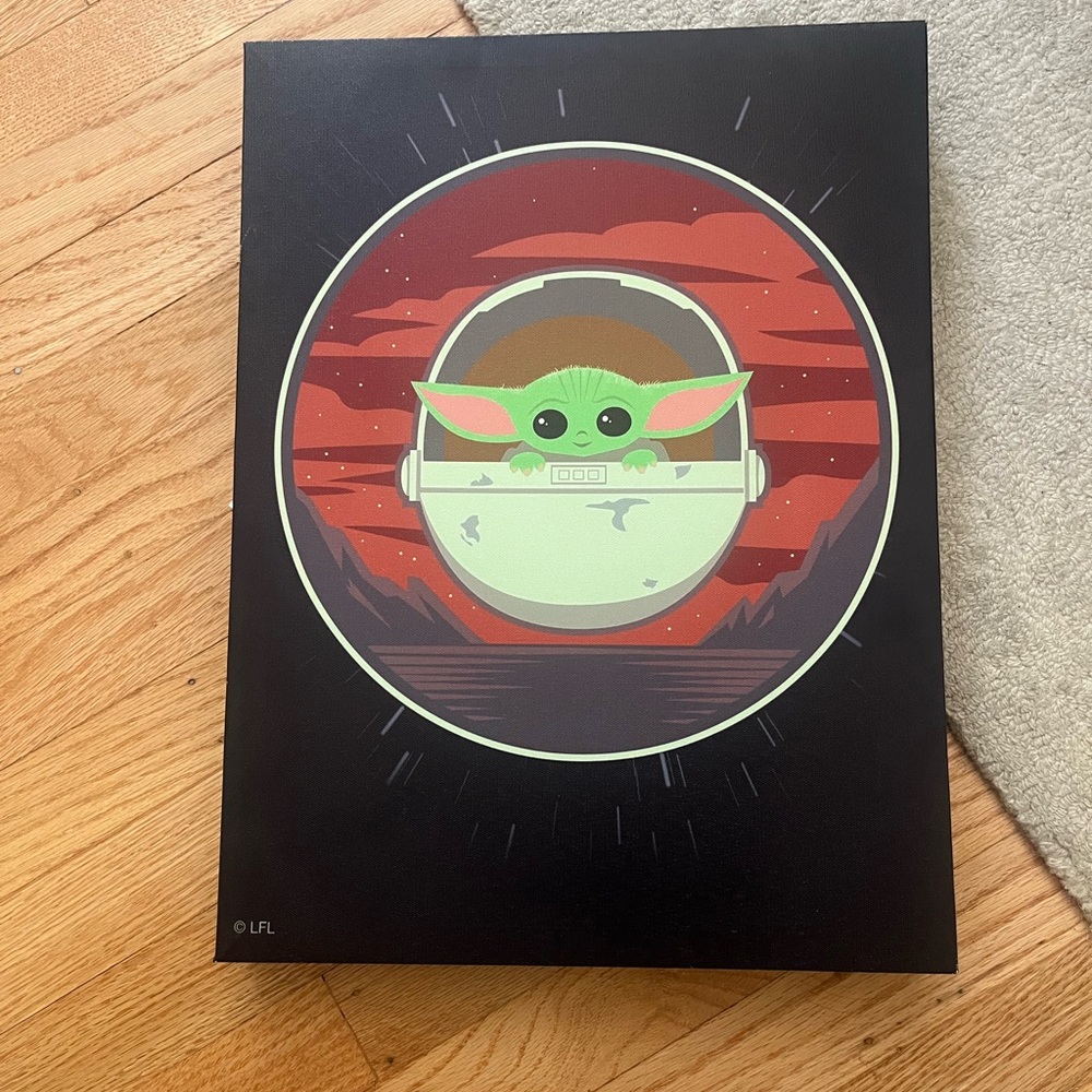 Star Wars baby yoda canvas art